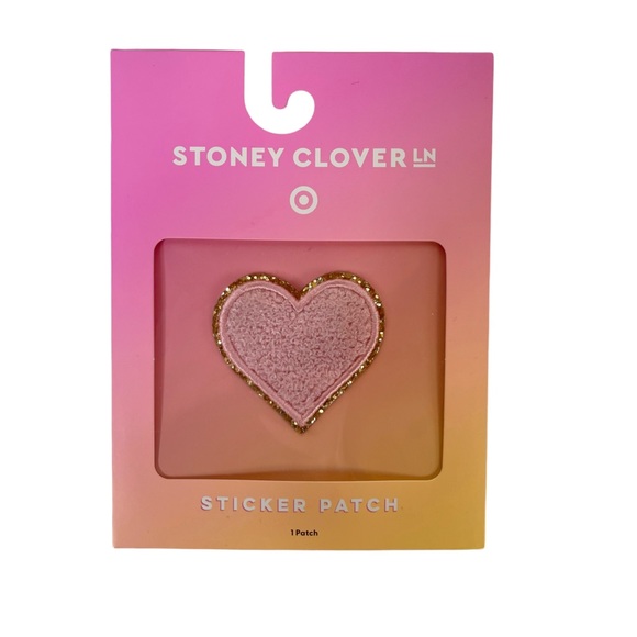Stoney Clover Lane x Target Glitter Heart Patch Pink and Gold - Picture 4 of 5